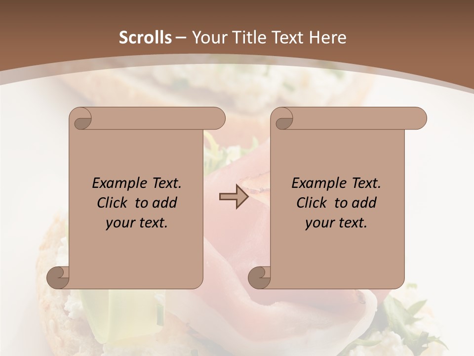 A Plate Of Food That Is On A Table PowerPoint Template