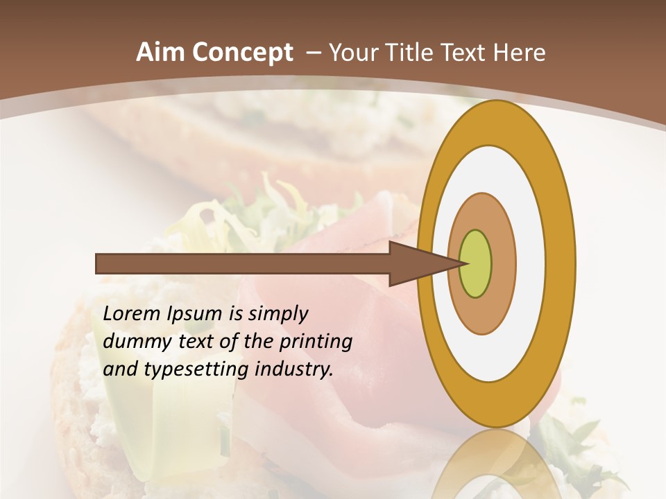 A Plate Of Food That Is On A Table PowerPoint Template