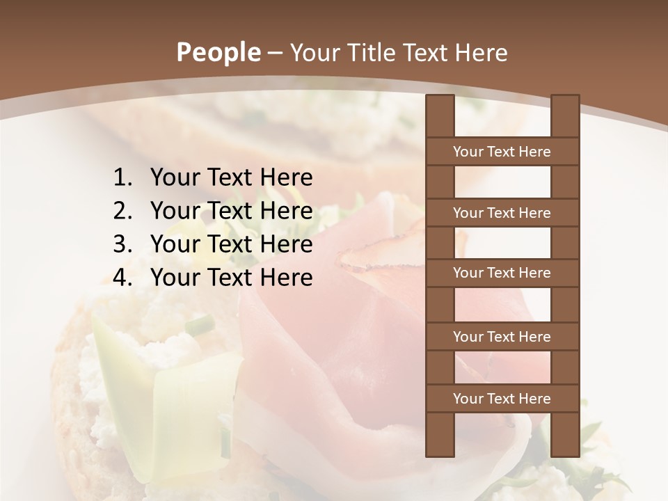 A Plate Of Food That Is On A Table PowerPoint Template