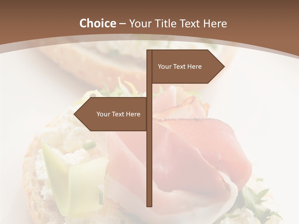 A Plate Of Food That Is On A Table PowerPoint Template