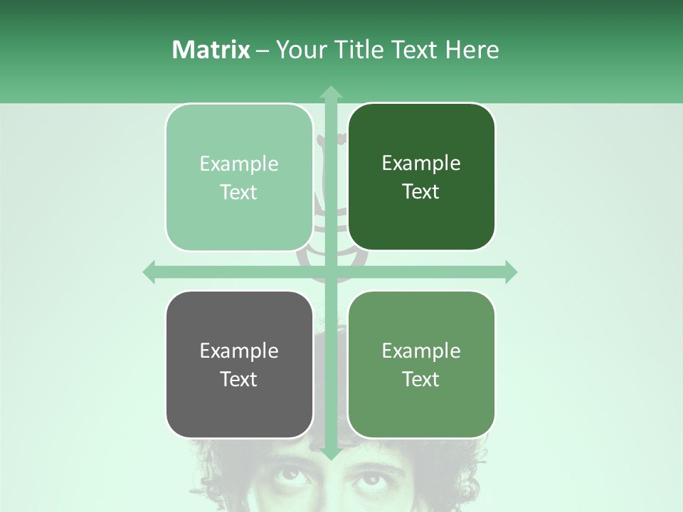 A Man With Curly Hair Has A Light Bulb Above His Head PowerPoint Template