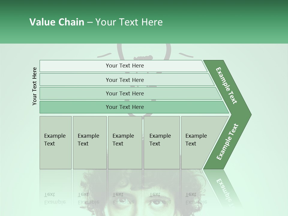 A Man With Curly Hair Has A Light Bulb Above His Head PowerPoint Template