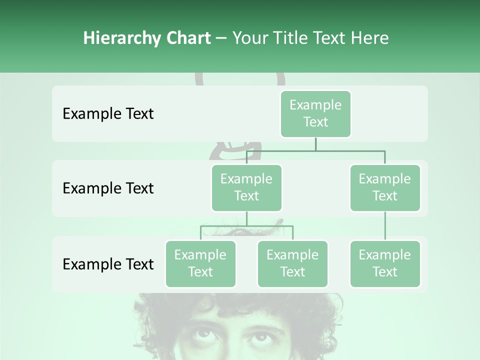 A Man With Curly Hair Has A Light Bulb Above His Head PowerPoint Template