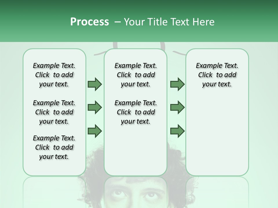 A Man With Curly Hair Has A Light Bulb Above His Head PowerPoint Template