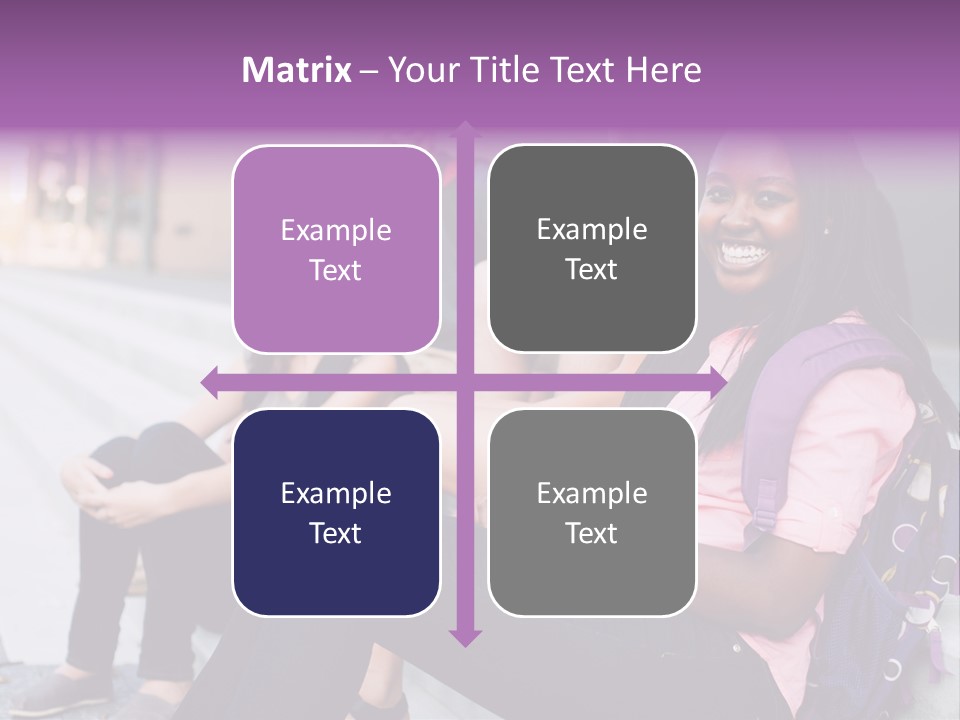 A Group Of Young People Sitting On A Bench PowerPoint Template