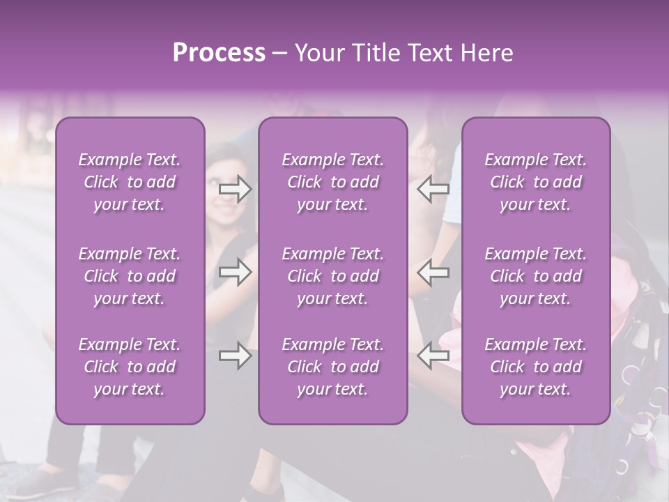 A Group Of Young People Sitting On A Bench PowerPoint Template