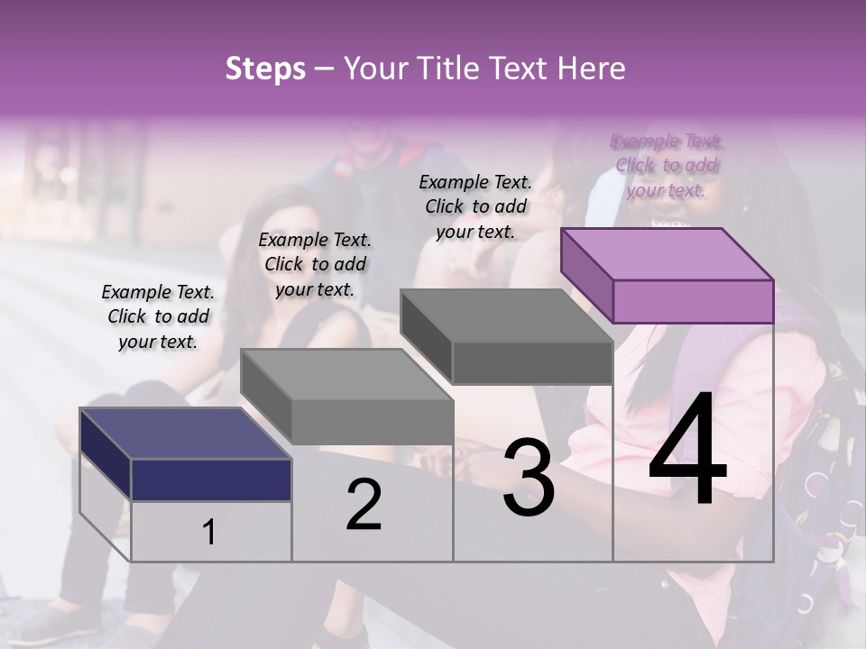 A Group Of Young People Sitting On A Bench PowerPoint Template