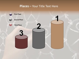 A Person Writing On A Blackboard With A Marker PowerPoint Template