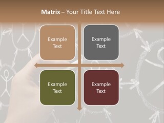 A Person Writing On A Blackboard With A Marker PowerPoint Template