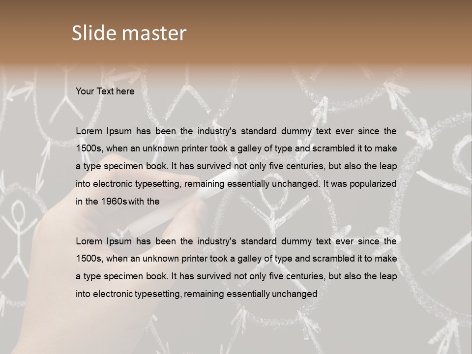 A Person Writing On A Blackboard With A Marker PowerPoint Template