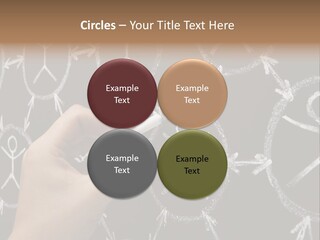A Person Writing On A Blackboard With A Marker PowerPoint Template