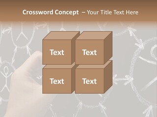 A Person Writing On A Blackboard With A Marker PowerPoint Template