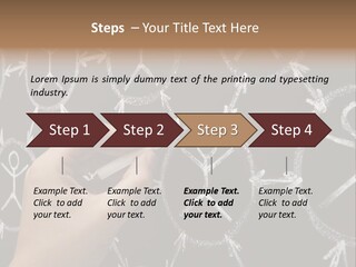 A Person Writing On A Blackboard With A Marker PowerPoint Template