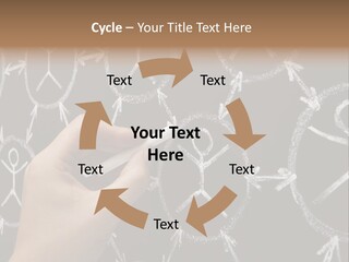 A Person Writing On A Blackboard With A Marker PowerPoint Template