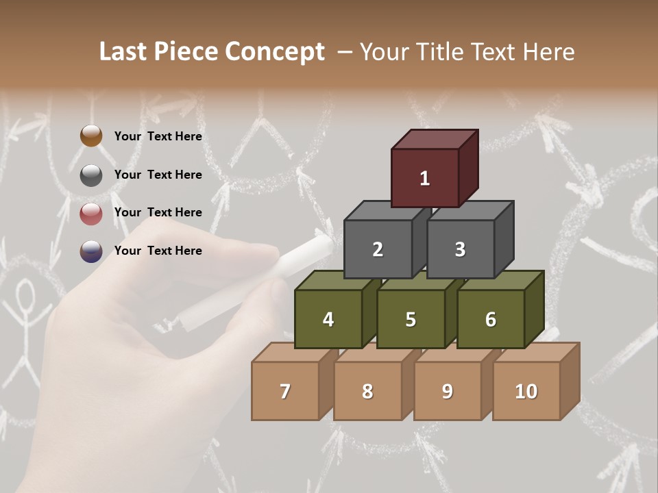 A Person Writing On A Blackboard With A Marker PowerPoint Template