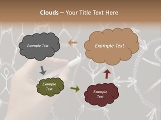 A Person Writing On A Blackboard With A Marker PowerPoint Template