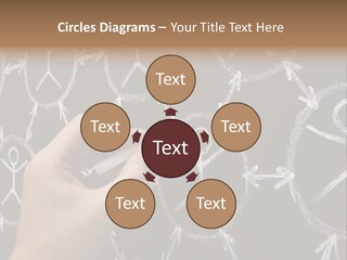 A Person Writing On A Blackboard With A Marker PowerPoint Template