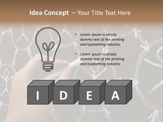 A Person Writing On A Blackboard With A Marker PowerPoint Template