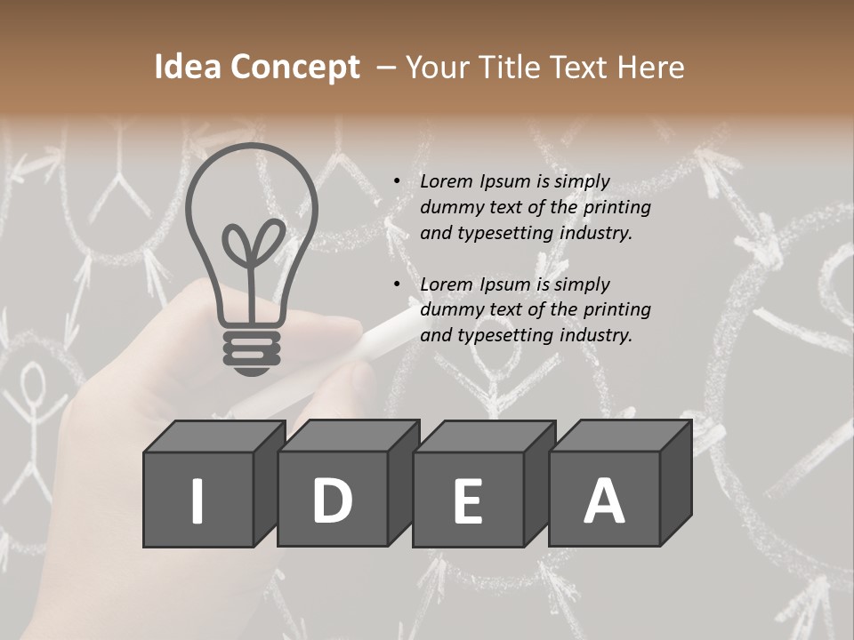 A Person Writing On A Blackboard With A Marker PowerPoint Template