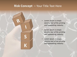 A Person Writing On A Blackboard With A Marker PowerPoint Template
