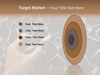 A Person Writing On A Blackboard With A Marker PowerPoint Template
