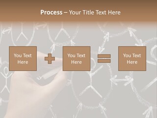A Person Writing On A Blackboard With A Marker PowerPoint Template
