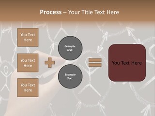 A Person Writing On A Blackboard With A Marker PowerPoint Template