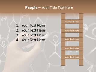 A Person Writing On A Blackboard With A Marker PowerPoint Template