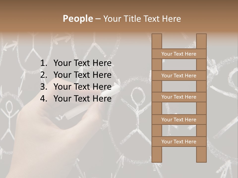 A Person Writing On A Blackboard With A Marker PowerPoint Template