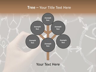 A Person Writing On A Blackboard With A Marker PowerPoint Template