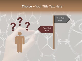 A Person Writing On A Blackboard With A Marker PowerPoint Template