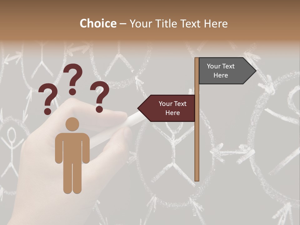 A Person Writing On A Blackboard With A Marker PowerPoint Template