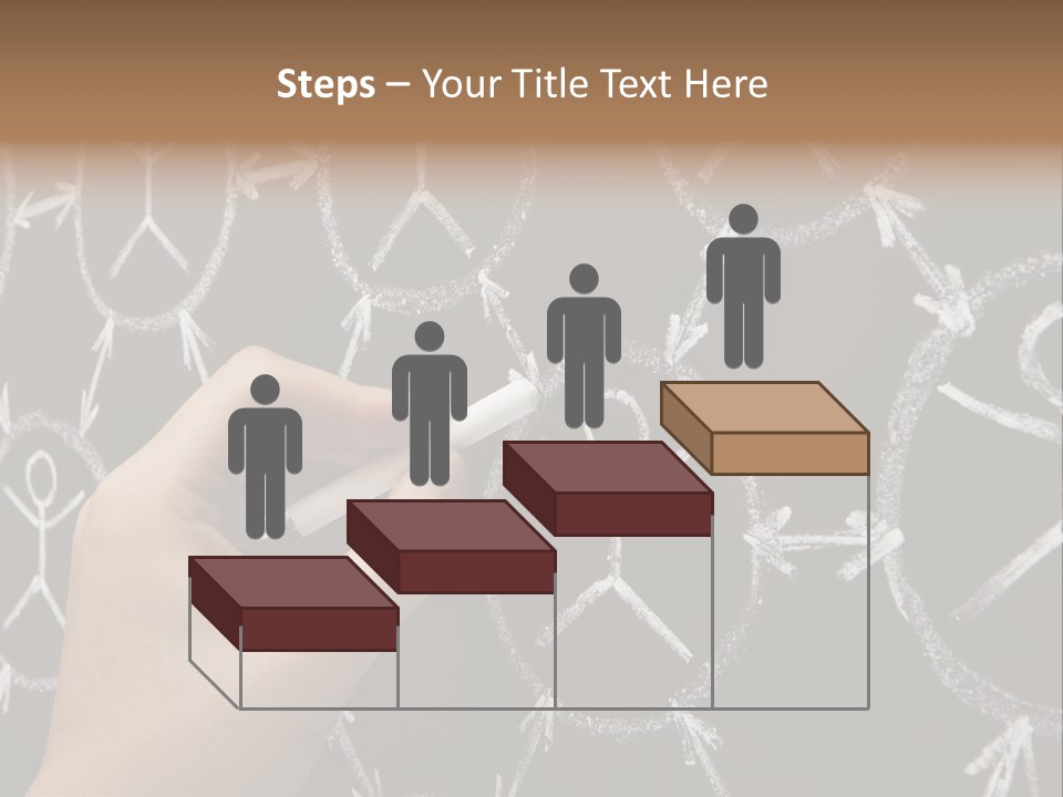 A Person Writing On A Blackboard With A Marker PowerPoint Template