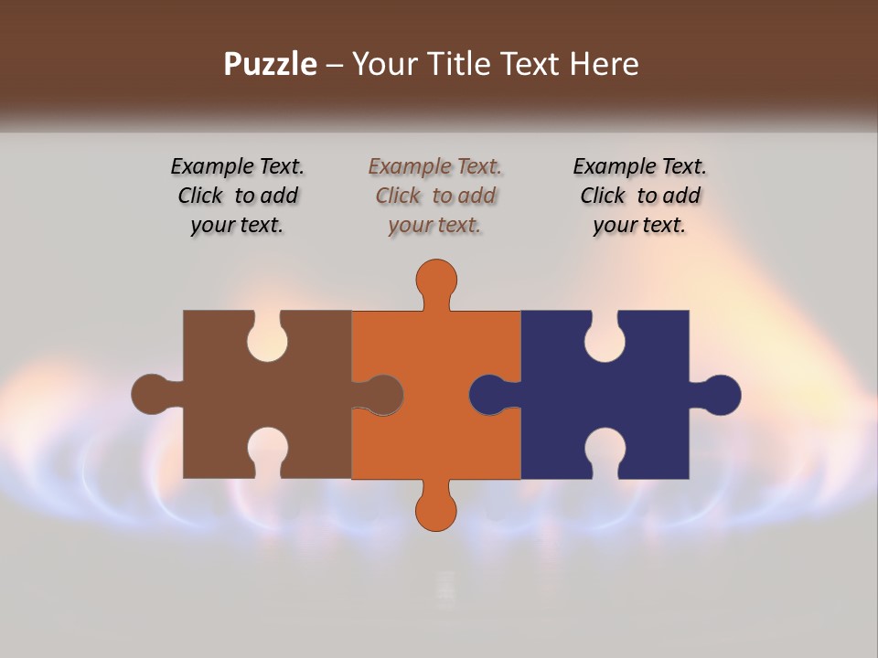 A Blue And Yellow Flame On A Black Surface PowerPoint Template