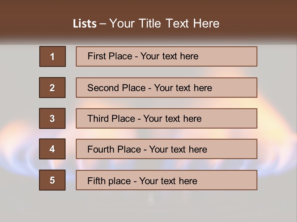 A Blue And Yellow Flame On A Black Surface PowerPoint Template