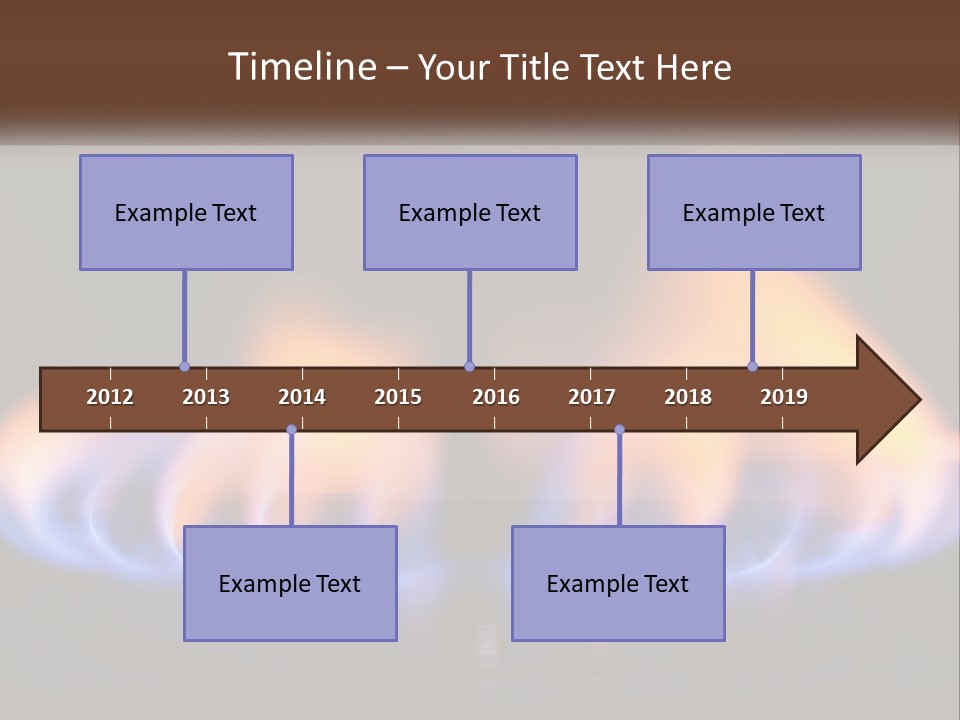 A Blue And Yellow Flame On A Black Surface PowerPoint Template