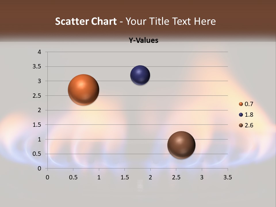 A Blue And Yellow Flame On A Black Surface PowerPoint Template