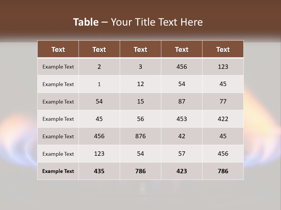 A Blue And Yellow Flame On A Black Surface PowerPoint Template