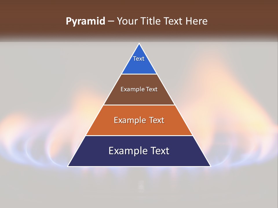 A Blue And Yellow Flame On A Black Surface PowerPoint Template