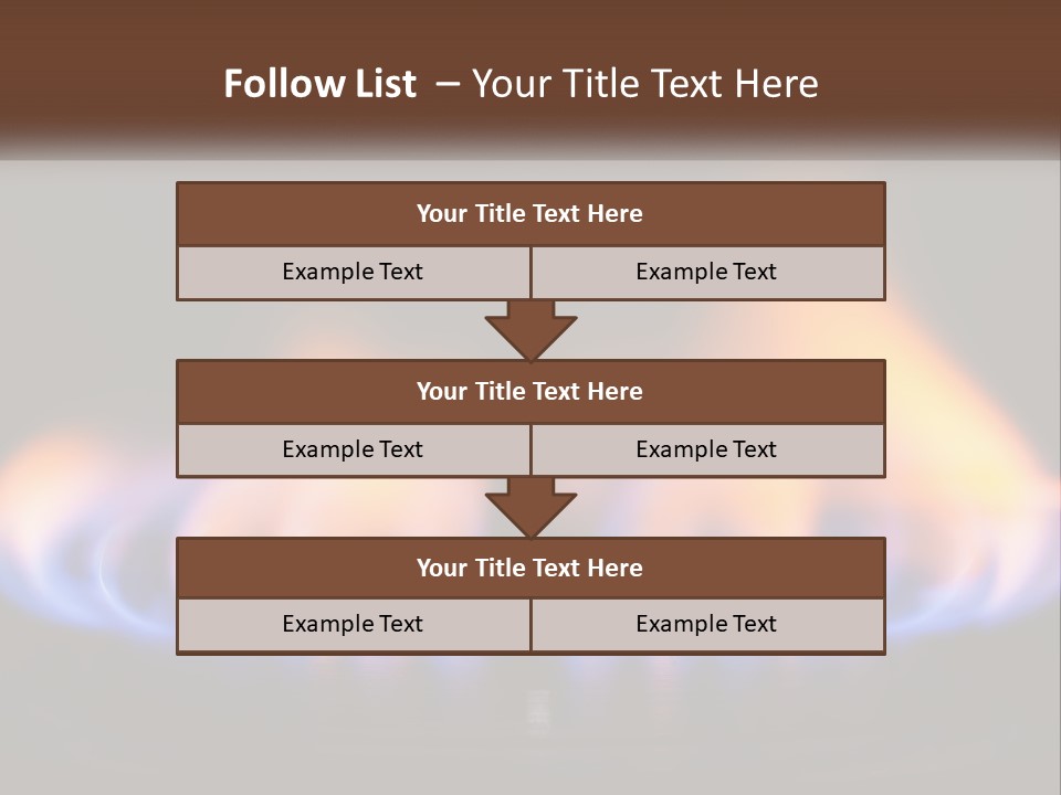A Blue And Yellow Flame On A Black Surface PowerPoint Template