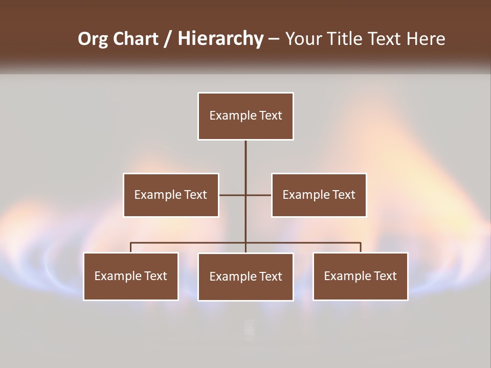 A Blue And Yellow Flame On A Black Surface PowerPoint Template