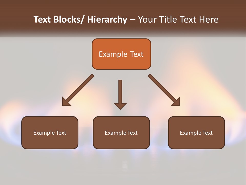 A Blue And Yellow Flame On A Black Surface PowerPoint Template
