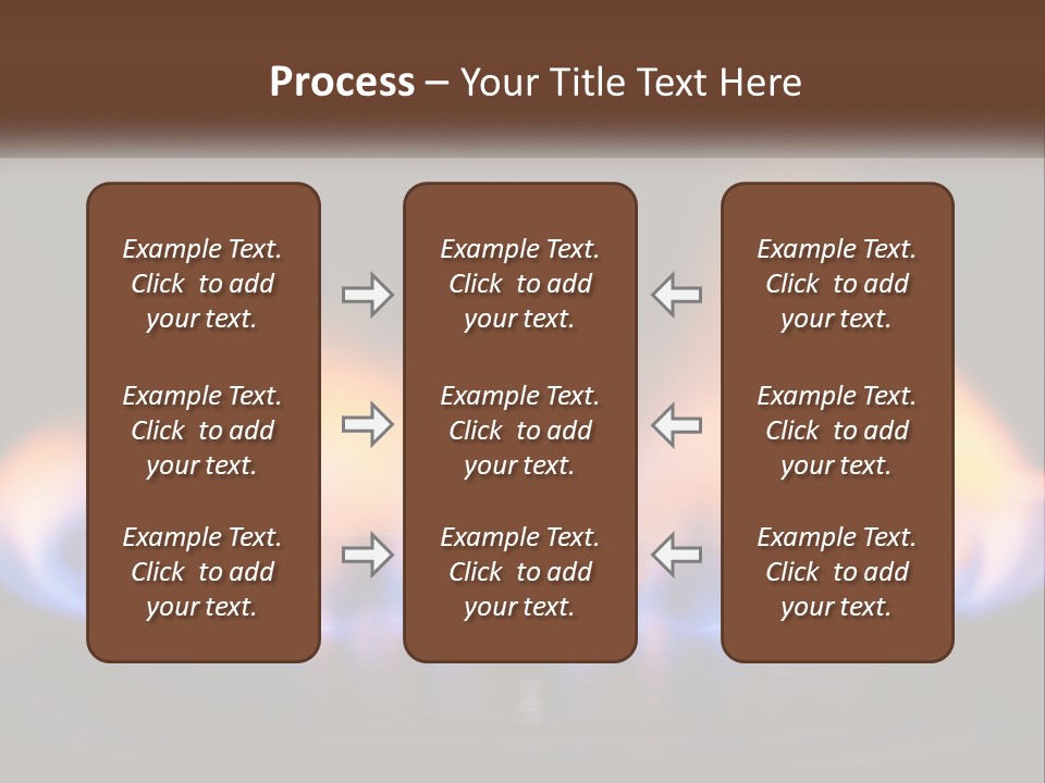 A Blue And Yellow Flame On A Black Surface PowerPoint Template