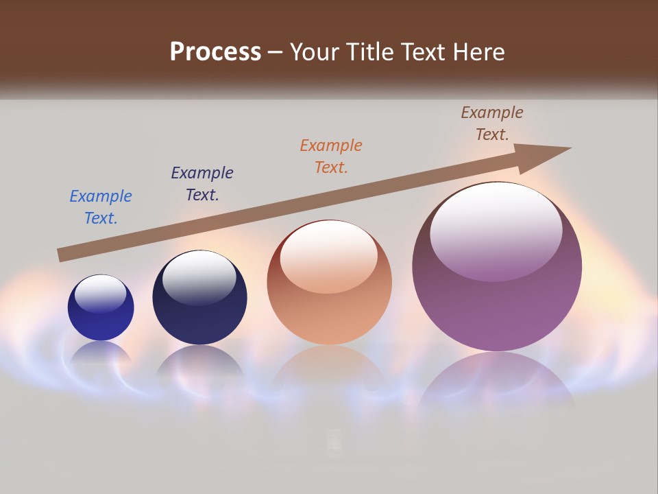 A Blue And Yellow Flame On A Black Surface PowerPoint Template