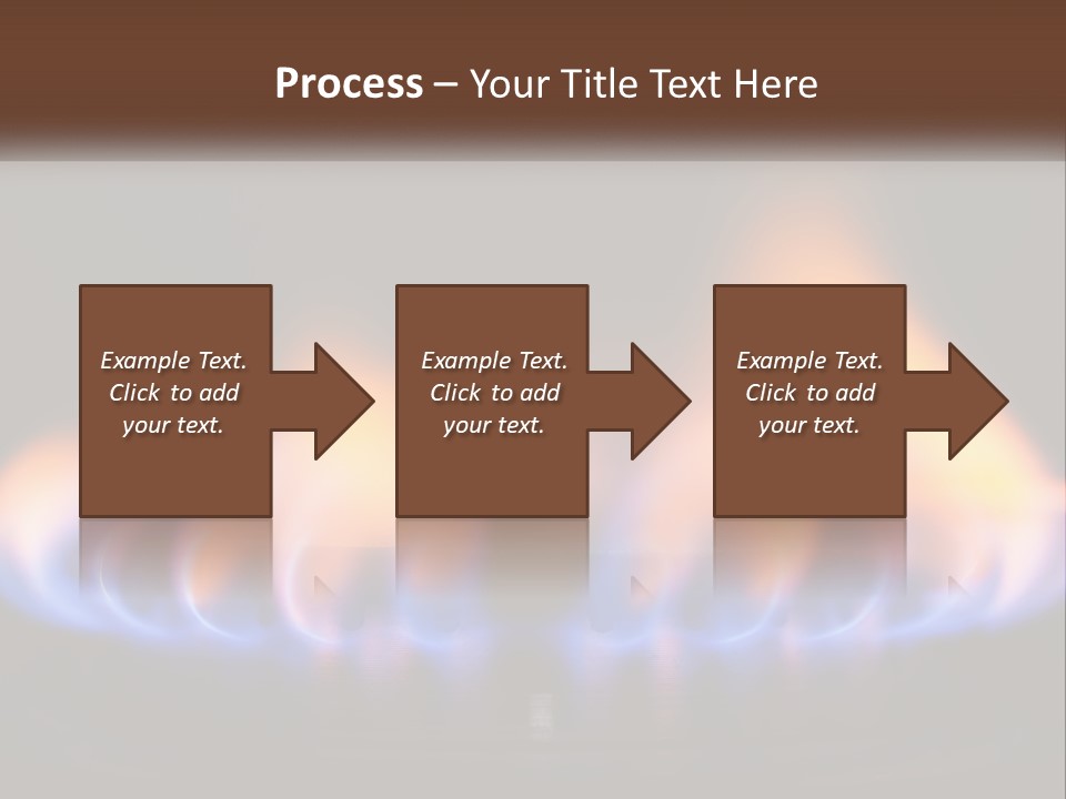 A Blue And Yellow Flame On A Black Surface PowerPoint Template