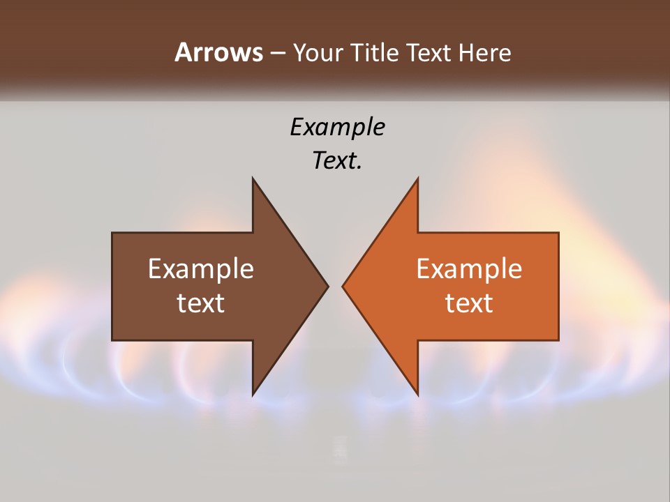 A Blue And Yellow Flame On A Black Surface PowerPoint Template
