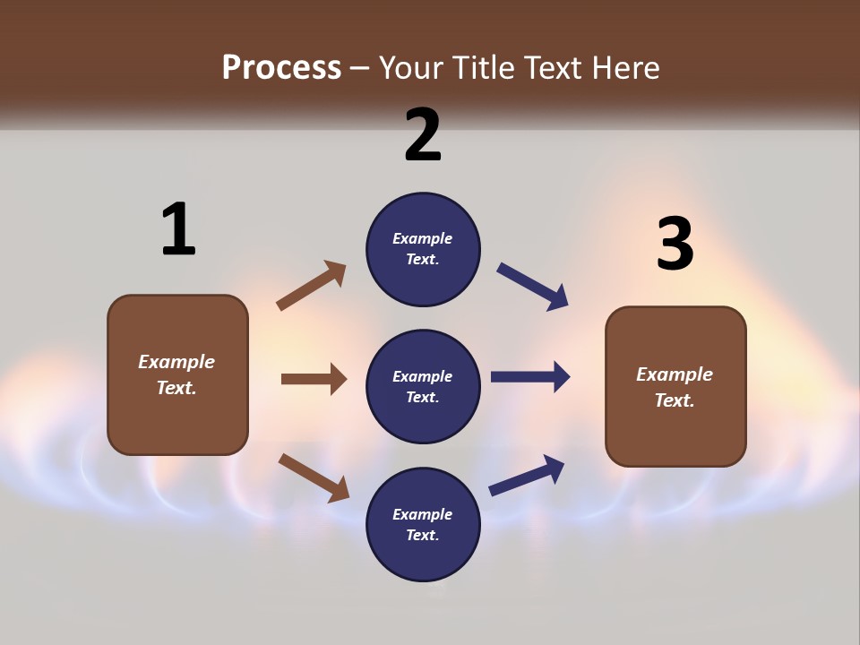 A Blue And Yellow Flame On A Black Surface PowerPoint Template