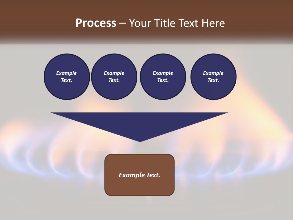 A Blue And Yellow Flame On A Black Surface PowerPoint Template
