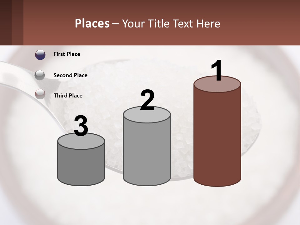 A Spoon Full Of White Sugar In A Bowl PowerPoint Template