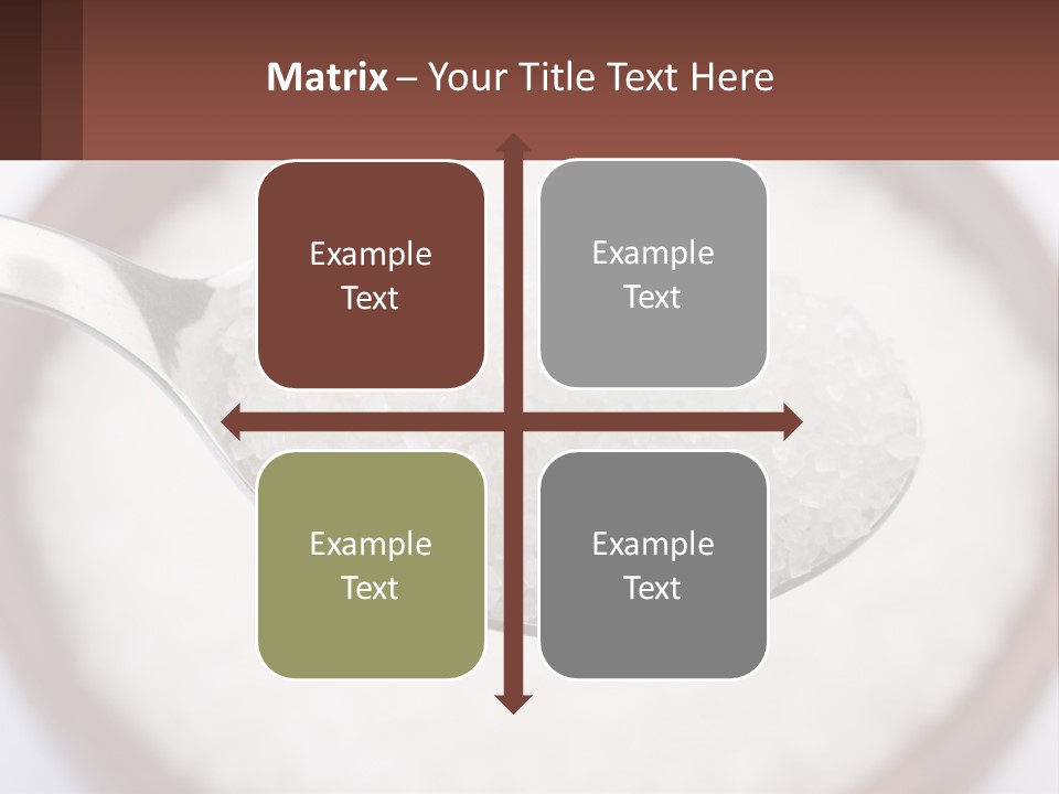 A Spoon Full Of White Sugar In A Bowl PowerPoint Template
